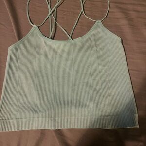 teal tank top